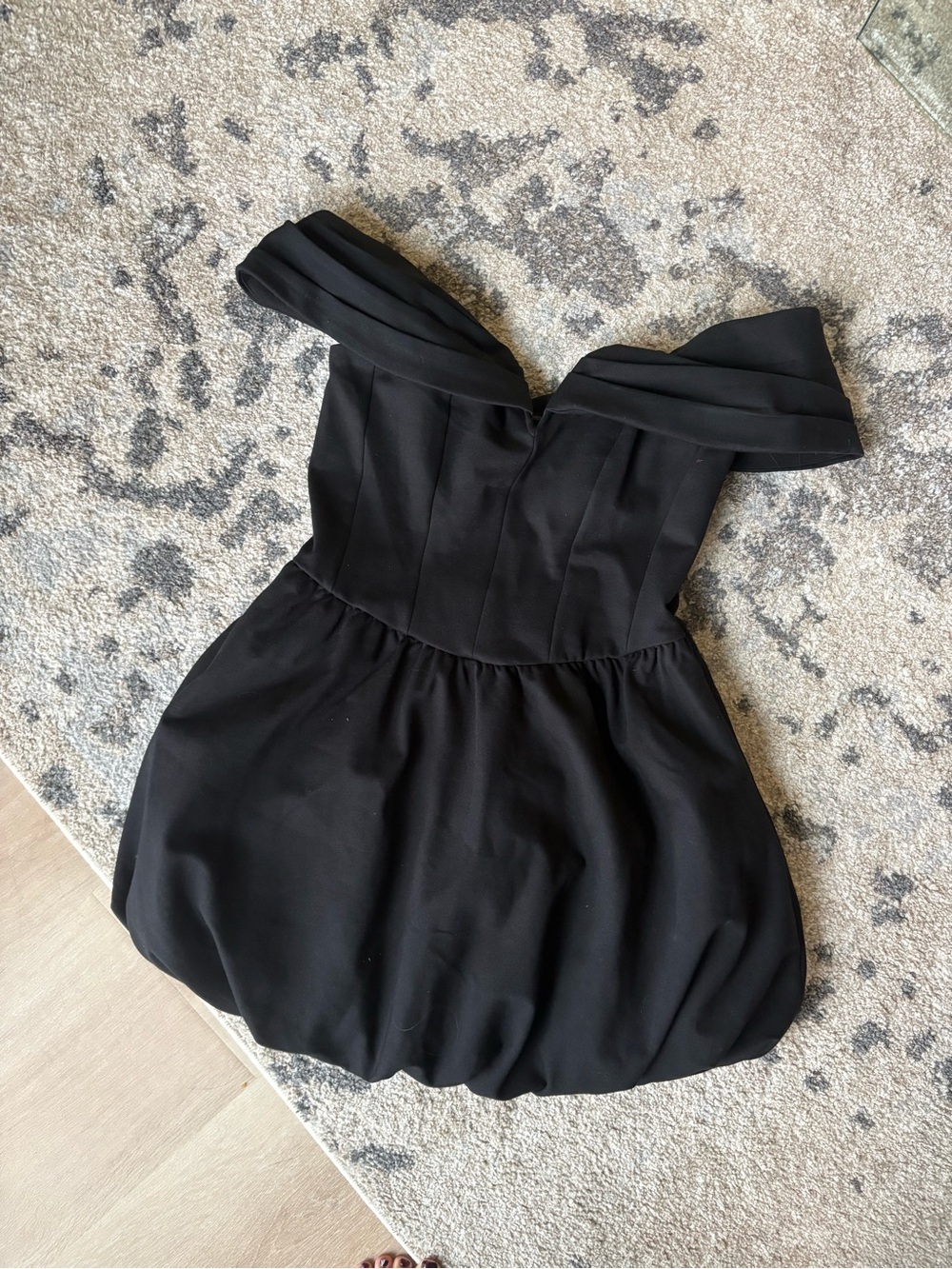 wild fable Off-Shoulder Black Cocktail Dress